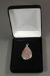 Pink Agatized Dinosaur Bone (Gembone) Teardrop Pendant #54087-6